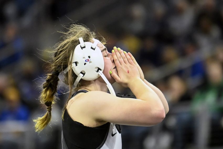 ‘Very blessed’ - Hot Springs’ Sarah Rickenbach becomes Lady Bison’s first-ever state wrestling champion