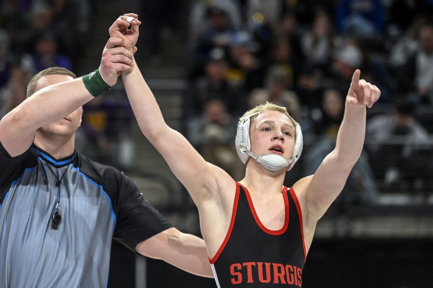 Sturgis earns back-to-back Class A state wrestling championships 