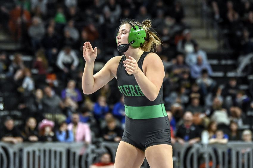 Pierre girls hoist fourth straight state wrestling championship 