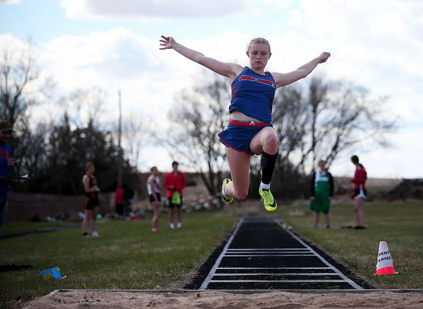 Jones County freshman BreAna Aske leading the charge for young Coyote track and field team