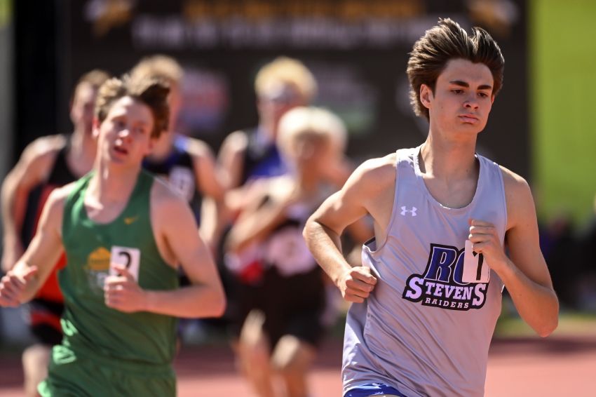   Class AA Boys Track and Field Leaders - Rapid City Stevens distance runner Miles Brekhus running well for the Raiders