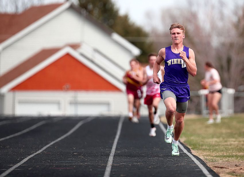 Winnerâ€™s Karson Keiser wins 800-meter run, anchors two Warrior relay teams to victory at Bill Pistulka Invitational