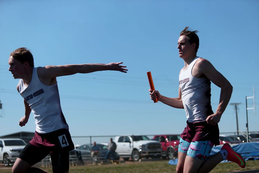 Platte-Geddes boys sprinters near the top of Class A relay standings