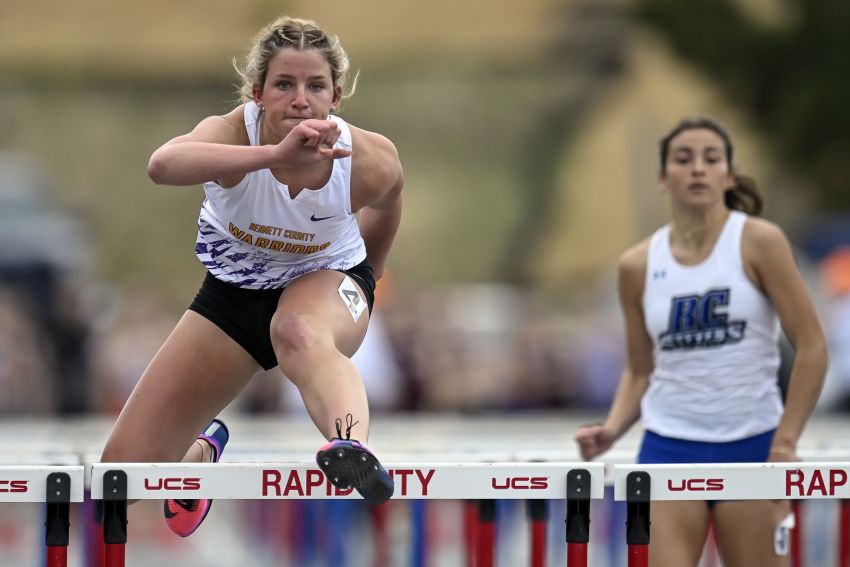 Class B Girls Track and Field Leaders - Bennett County’s Peyson O’Neill holds top spot in both hurdle races