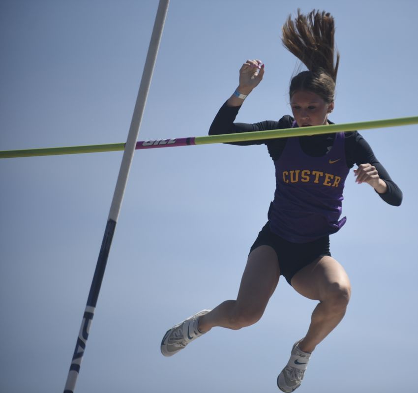 Class A Girls Track and Field Leaders - Custer’s Tenlee Stiefel holds top spot in pole vault