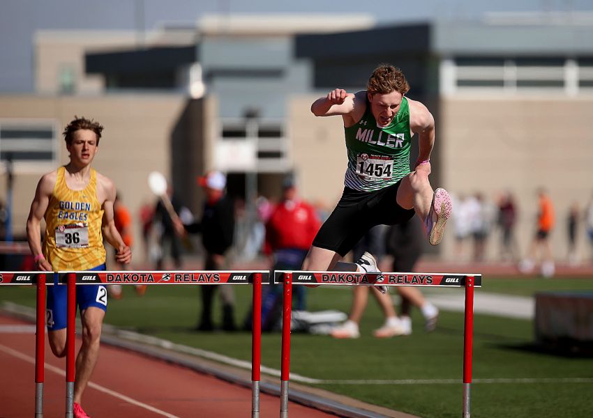 Millerâ€™s Isaak Hunter wins both hurdles races at Miller Invitational track and field meet 