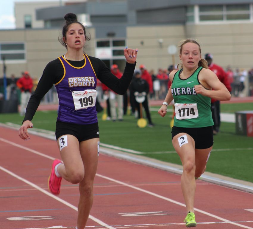 Class AA Girls Track and Field Leaders  - Pierreâ€™s Kali Ringstmeyer leads Class AA sprint races