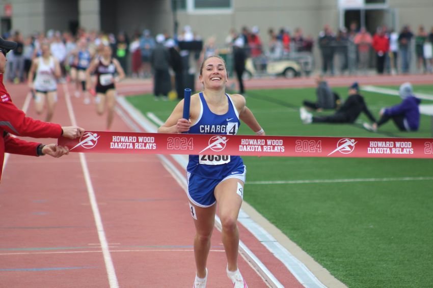 Class A Girls Track and Field Leaders - Sioux Falls Christianâ€™s Anna Vyn part of speedy Charger Relays