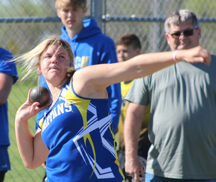 Class B Girls Track and Field Leaders - Wessington Springsâ€™ Avery Orth hits 40-foot barrier in shot put