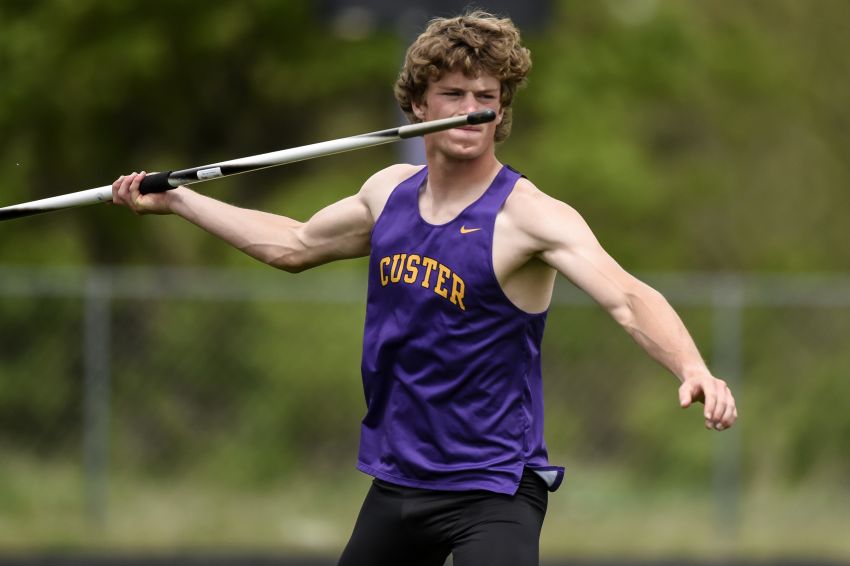 Class A Boys Track and Field Leaders - Custerâ€™s Roland Sedlacek sits atop javelin leaderboard 