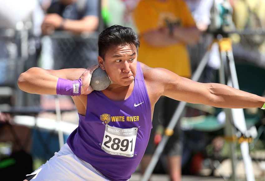 â€˜Win it for White Riverâ€™ - Ethan Watson captures Class B shot put title 