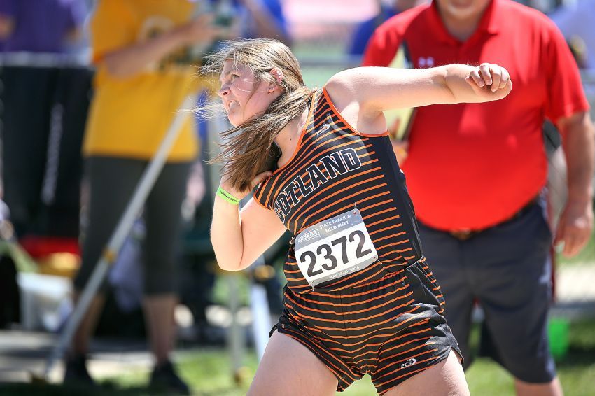  Class A Girls Track and Field Leaders - Scotland/Mennoâ€™s Trinity Bietz excelling in all three throwing events