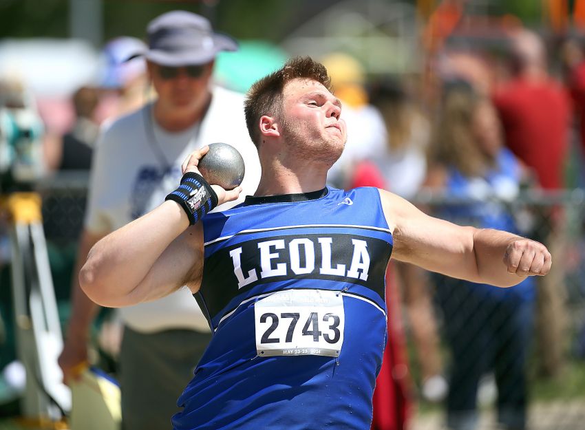 Leolaâ€™s Dustin Wurtz wins shot put, discus at Dial-A-Move Last Chance track and field meet 
