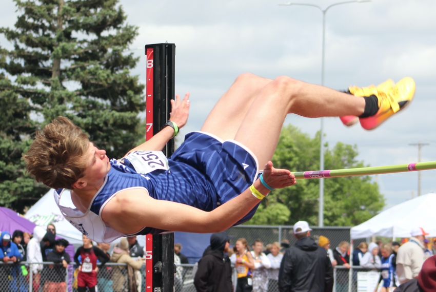 Burkeâ€™s Iker Diaz Montilla, a Spanish foreign exchange student, soars to Class B high jump state championship 