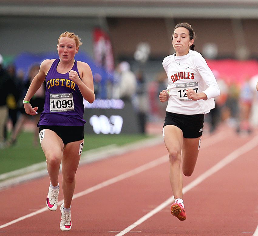 Class A Girls Track and Field Leaders - Custerâ€™s Jordyn Larsen sits atop 100 and 200-meter dashes 