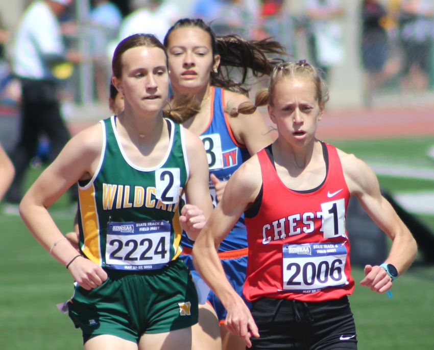  Class B Girls Track and Field Leaders - Chesterâ€™s Emery Larson cranking out top Class B times in distance events