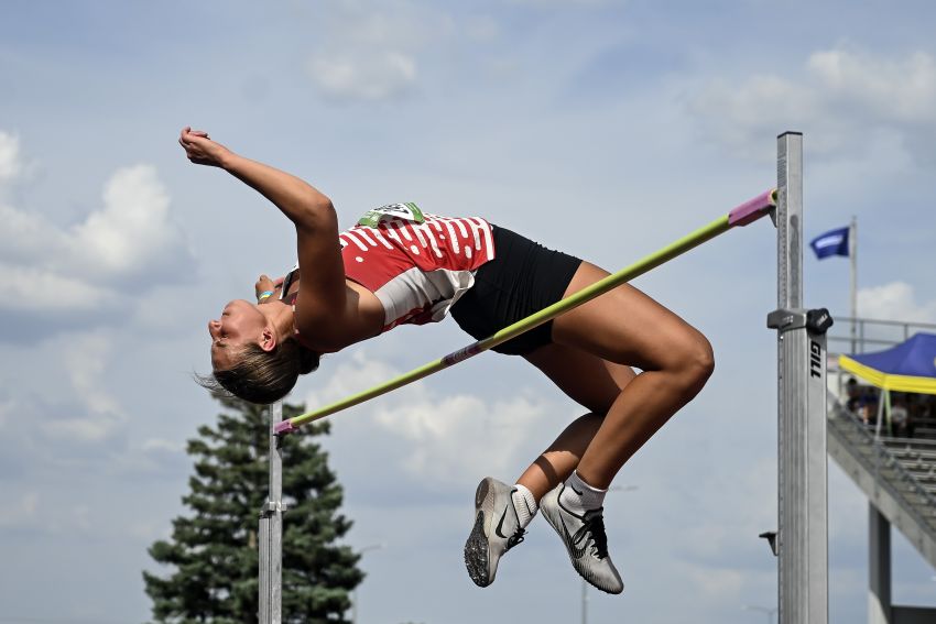 Wagner’s Ashlyn Koupal captures sixth-consecutive Class A girls high jump state championship