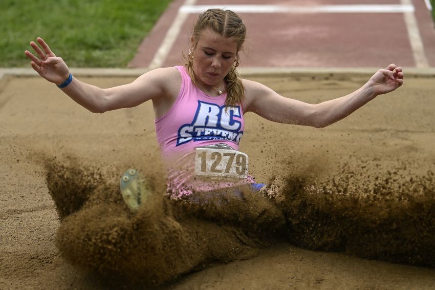 Stevens’ Ava Holzwarth feels accomplished in claiming Class AA girls’ long jump