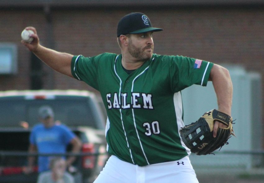 Salemâ€™s Tyler Earls pitches in the Cornbelt League, throws bags in cornhole tournaments