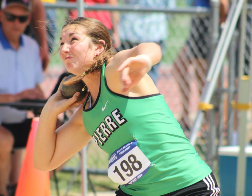  Class AA Girls Track and Field Leaders - Pierreâ€™s Reese Terwilliger aiming for second state shot put title