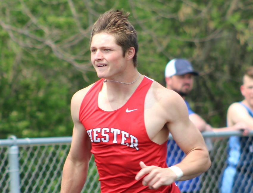   Class B Boys Track and Field Leaders - Chesterâ€™s Jovi Wolf leading Class B sprints and long jump