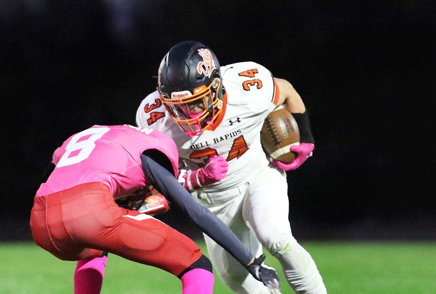 Oct. 6 Football Roundup - Mason Stubbe powers No. 1 Dell Rapids to 53-7 win over Chamberlain 