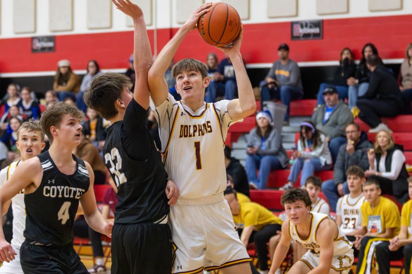 Future Division I basketball player Deubrook Area’s Chance Schoenfeld is a matchup problem for opposing teams