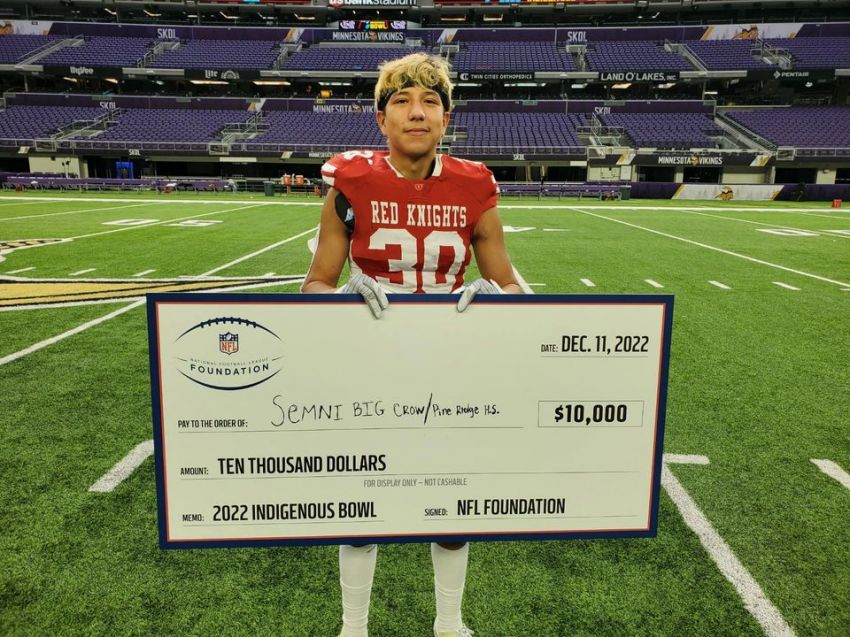 Pine Ridgeâ€™s Semni Big Crow adds LNI championship to resume after playing in Indigenous Bowl 