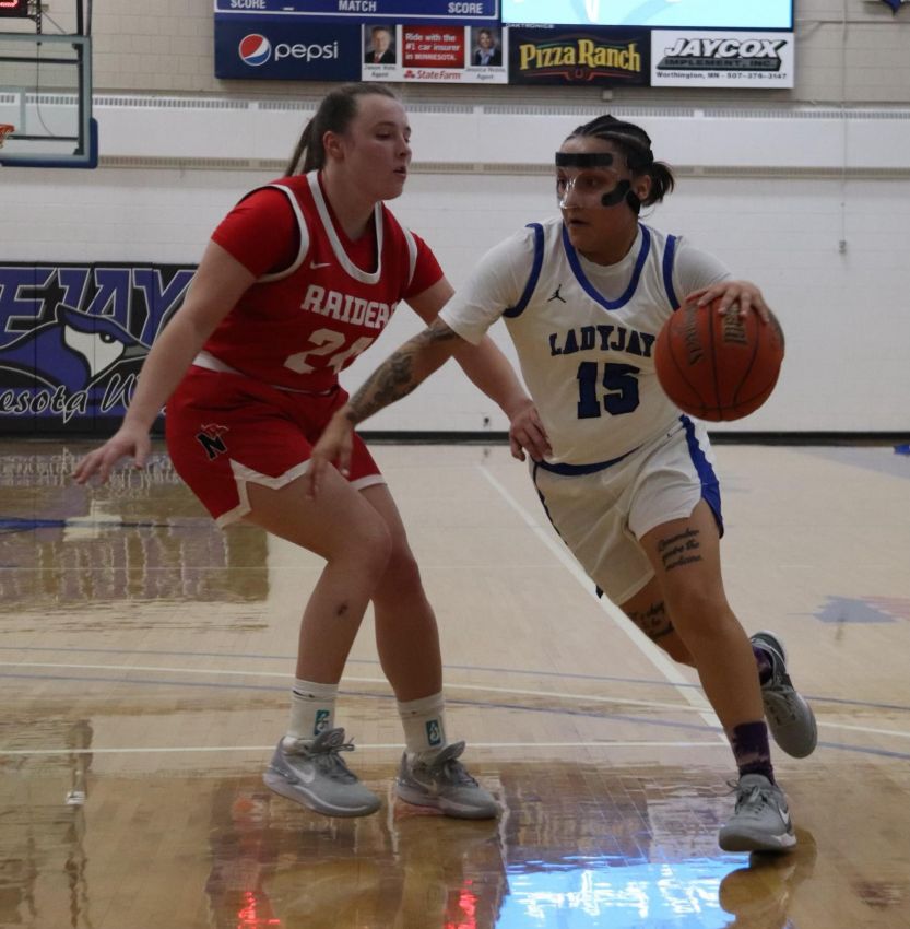 Crow Creekâ€™s Audrey Drapeau and Todd Countyâ€™s Wiconi Uses Arrow finding their groove on Minnesota West basketball team