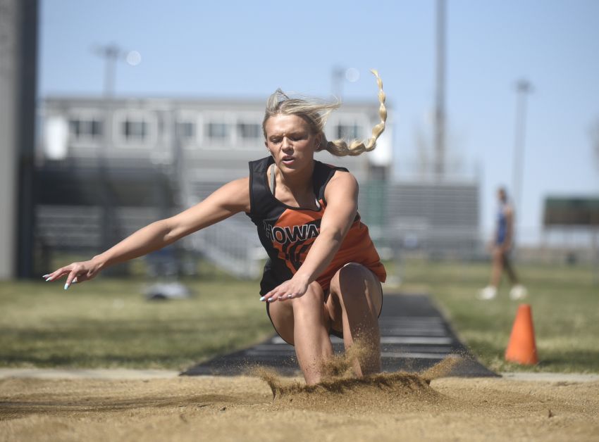 Class B Girls Track and Field Leaders - Howardâ€™s Melanie Calmus off to a quick start for the Tigers