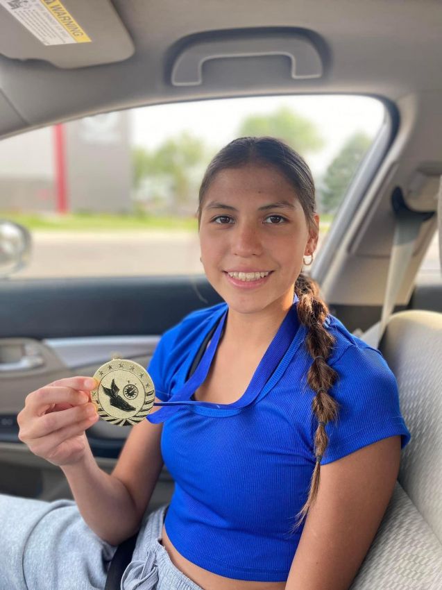 Highmore-Harroldâ€™s Autumn Fallis competes in Junior Olympic Track and Field Nationals
