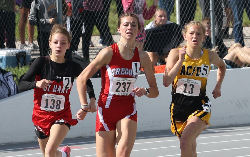 Class B Girls Track and Field Leaders - Gregory's Emma Thomas among leaders in 800 and 1,600-meter runs