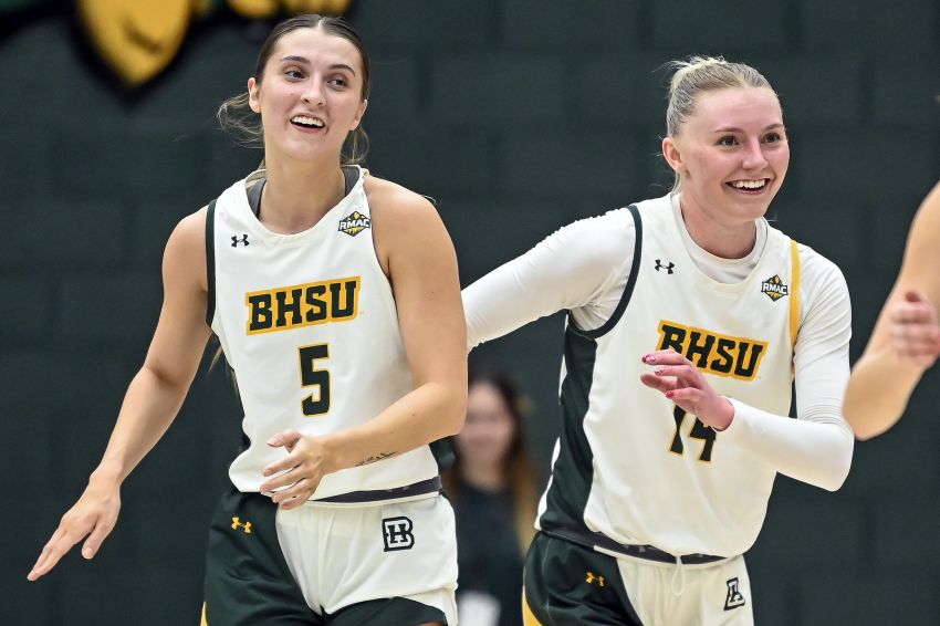 â€˜Theyâ€™re our rocksâ€™ - Kalla Bertram, Morgan Hammerbeck lead BHSU women as Winner alums close out collegiate careers